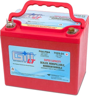 Gill 7025-24 Sealed 12 Volt Lead Acid Aircraft Battery